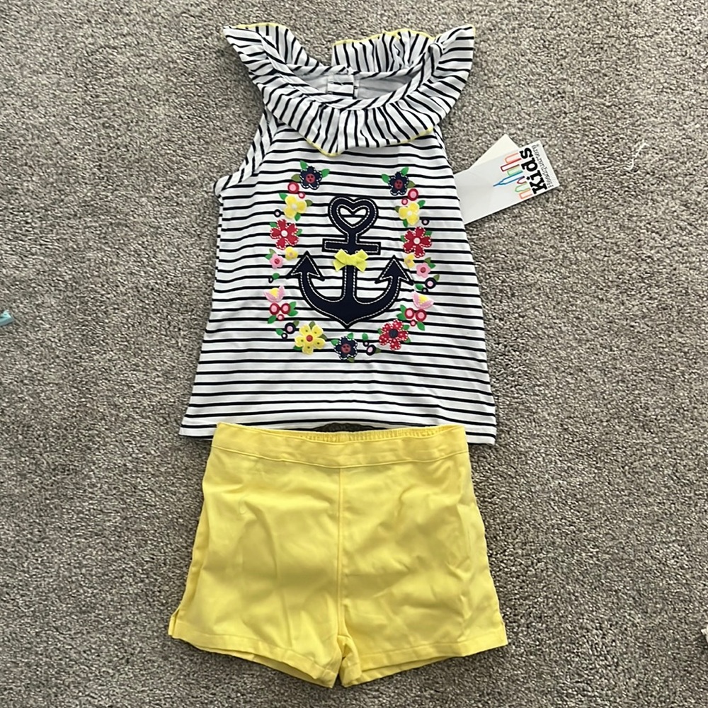 Girls size 5 nautical theme summer set